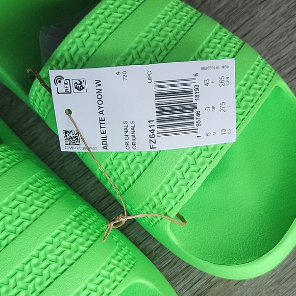 Adidas Adilette Ayoon Slides (Solar/ Green) - Picture 16 of 17